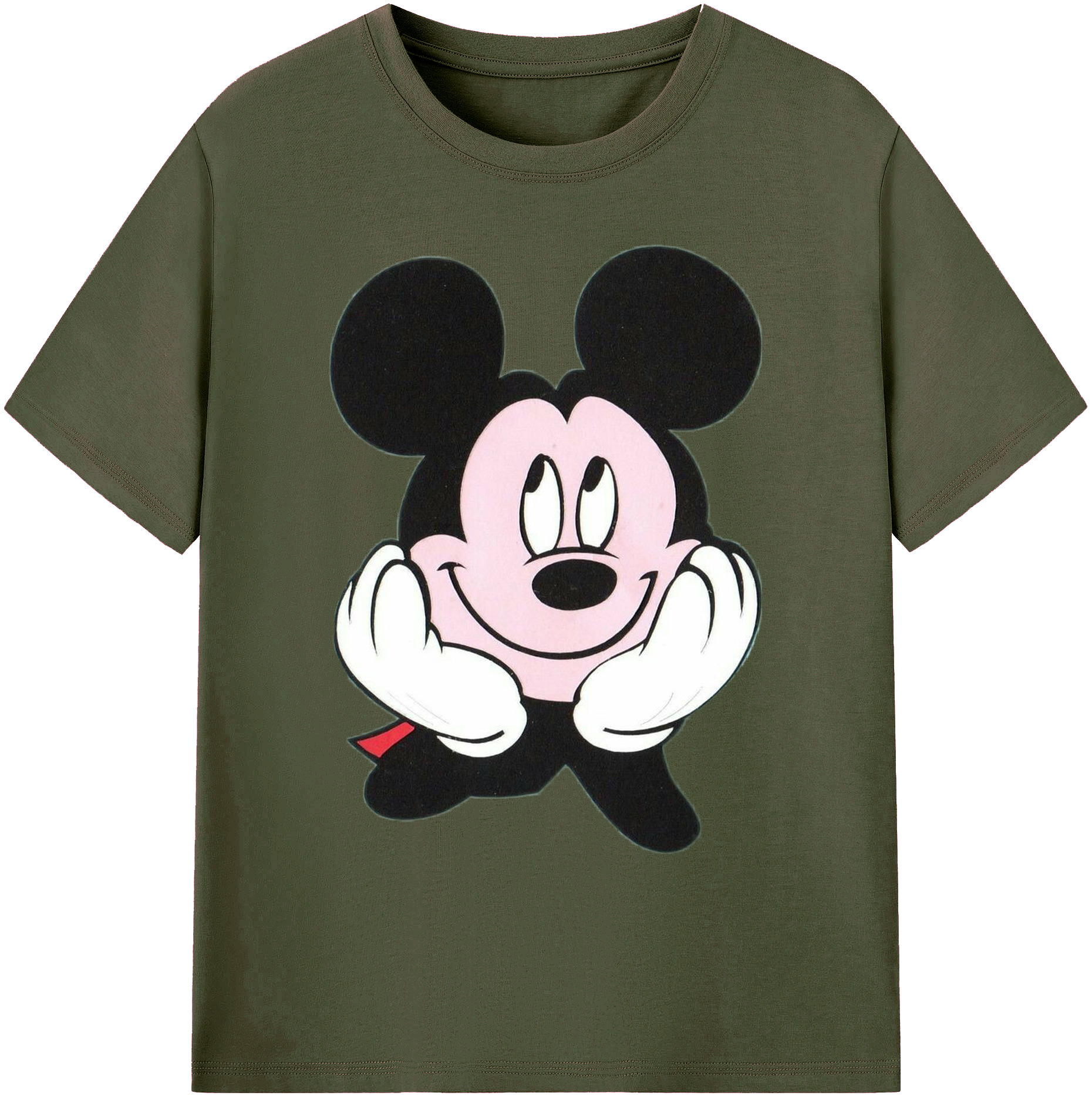 ミッキーマウス Mickey Mouse 綿100％ メンズ半袖Tシャツ｜肌触りやわらか＆通気性